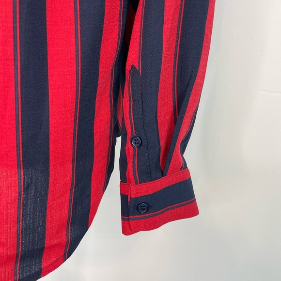 Urban Outfitters Longline Navy and Red Striped Surplice Blouse. Size Small. NWT - Picture 8 of 16